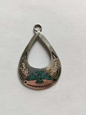 Vintage Jim Bitsui Sterling Thunderbird Navajo Pendant